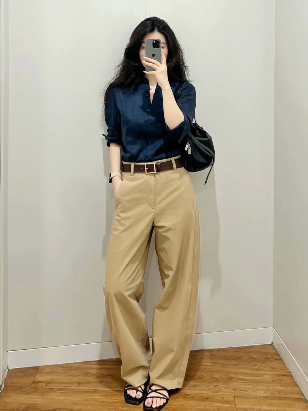 

Autumn Winter New Sle Women's Knitted Loose Casual Pants High Waist Straight Leg Pants Simple Design Color Zipper Fly