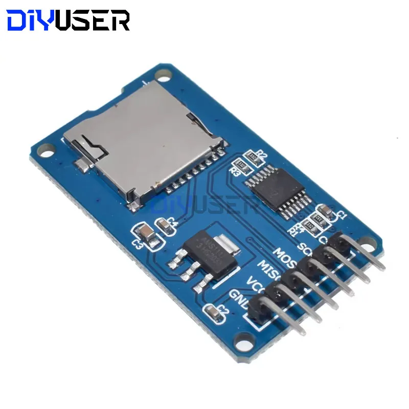 Плата расширения памяти DIYUSER Micro SD, модуль защиты памяти Micro SD TF Card SPI для продвижения Arduino