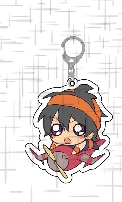 Anime Abbacchio Guido Mista Narancia Ghirga Giorno Giovanna Keychain Doll Acrylic Keyring Pendant for Gift