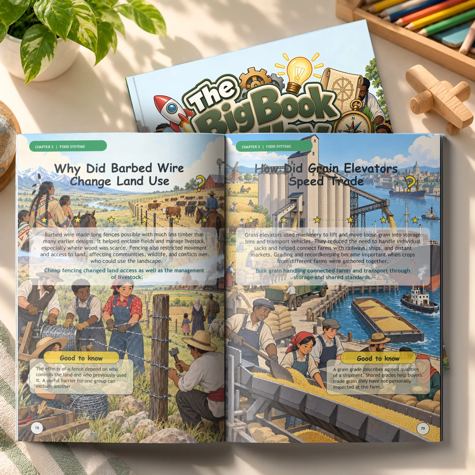 Food Systems & Agricultural Innovation Notebooks, Barbed Wire, Land Use, Grain Elevators, Farming, Storage, Transportation