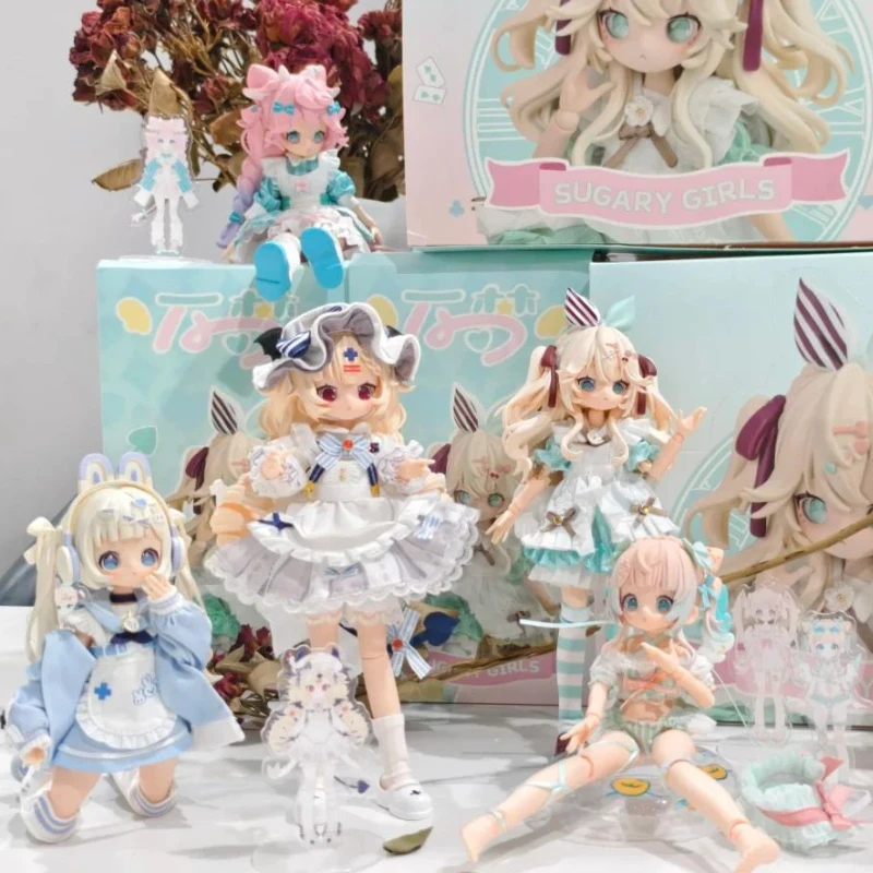 Wanmeng Sugary Dessert fête mobile huit points poupée boîte aveugle jouet Figurine pour les filles exquis ornement de bureau cadeau d'intérêt