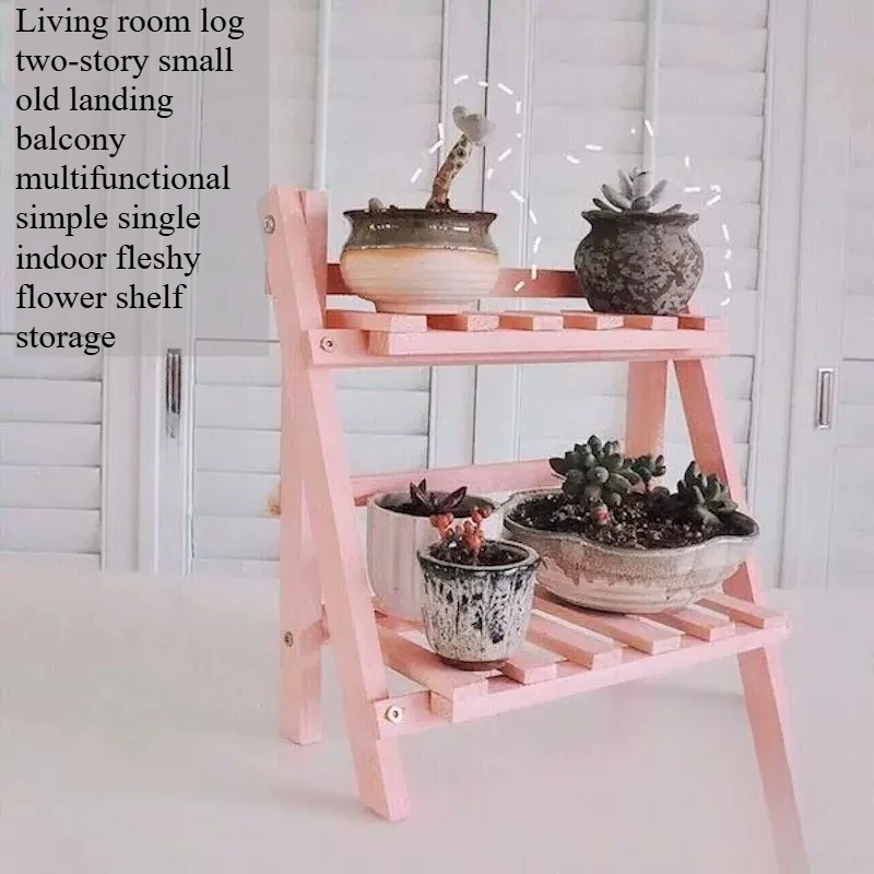 Patio Outdoor Plant Shelf Decor Wood Pink Ladder Plant Stand Cute Tiered Scaffale Per Piante Per Esterno Balcony Furniture