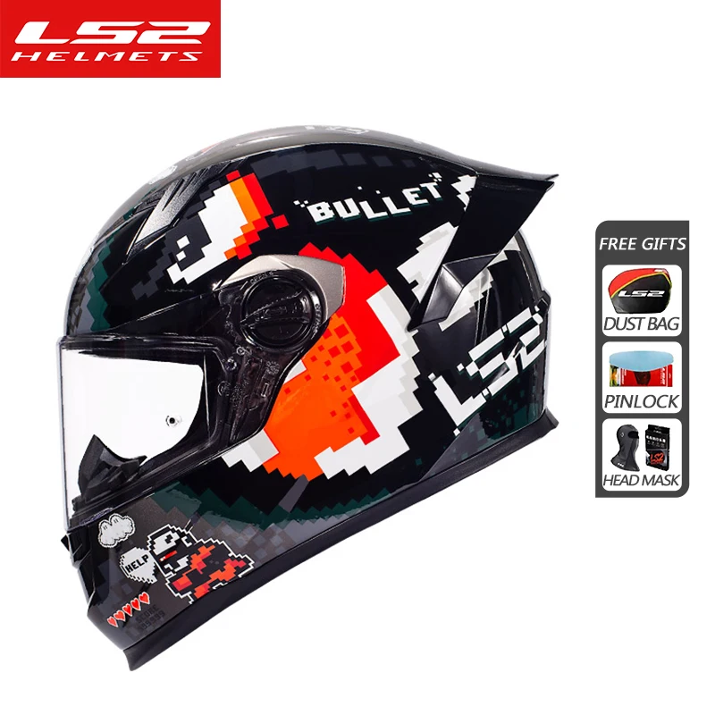 Original LS2 FF300 Full Face Motorcycle Helmet Woman Man Casco Moto Helmets with transparent Visor ECE