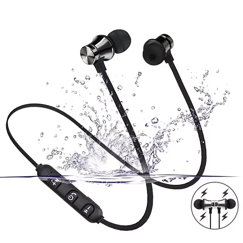 Magnetic Adsorption Wireless Bluetooth 4.2 In-Ear Earphone Sports 3D Stereo Headphones With Microphone For iPhone Huawei Xiaomi