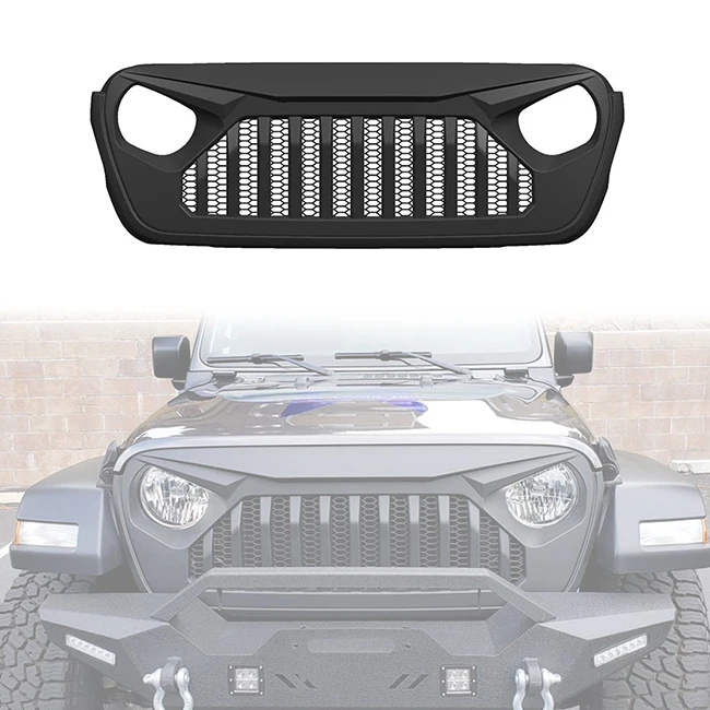 

LUMA Front Bumper Car ABS Grill 4x4 Accessories Grille 2018+ Sahara Rubicon Grille For Jeep Wrangler JL Gladiator JT