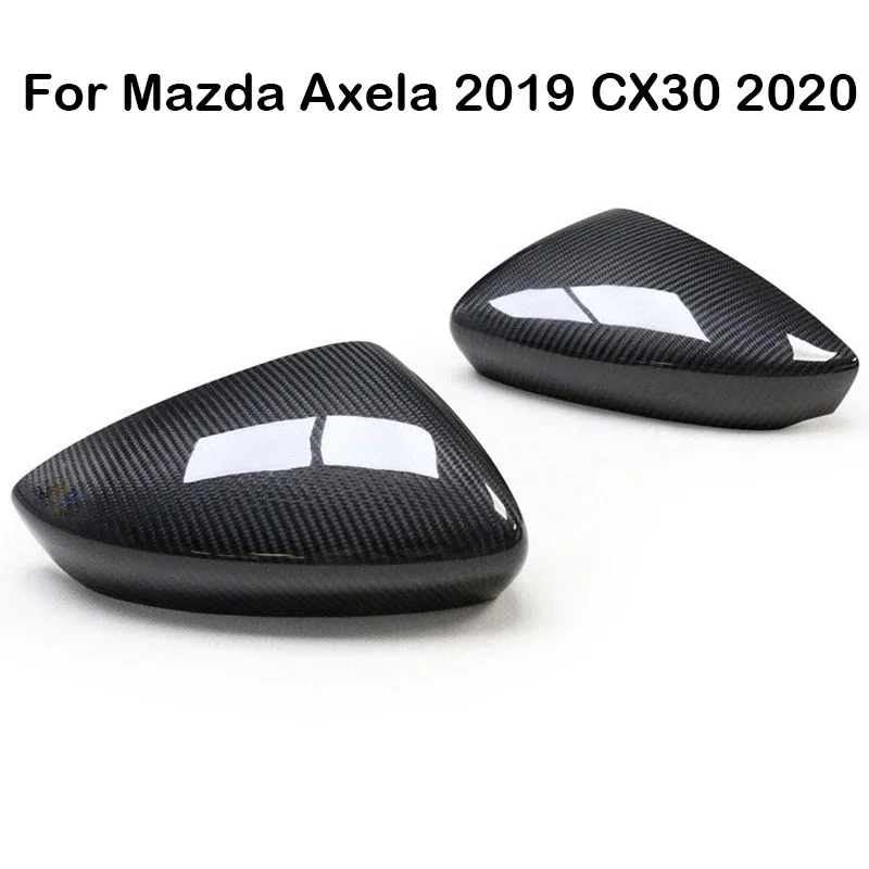 

For Mazda 3 Axela 2019 CX3 2020 2021 Real Carbon Fiber Car Exterior Rearview Side Mirror Covers Caps Housing Case