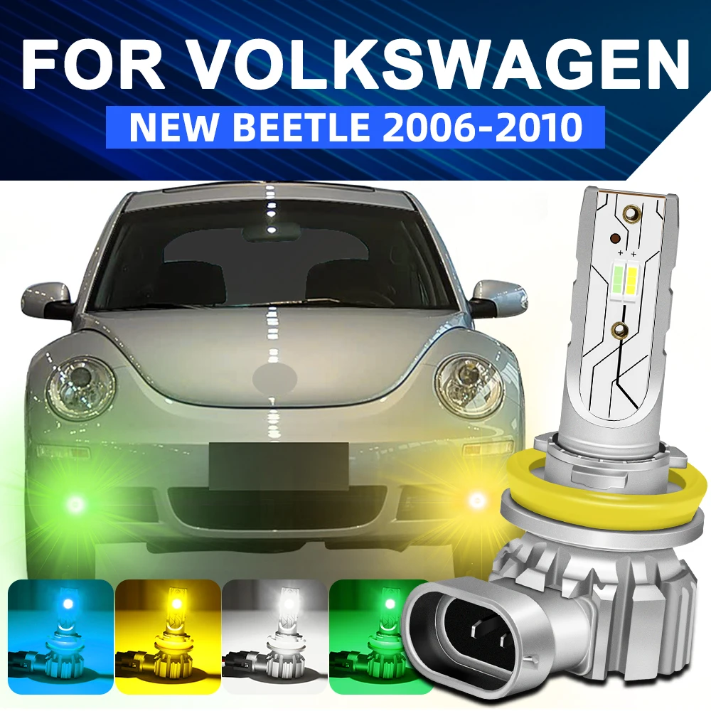 

Front LED Fog Light Bulb For Volkswagen VW NEW Beetle 9C 1Y 2006 2007 2008 2009 2010 Dual Color LED Fog Lamp Convertible Car