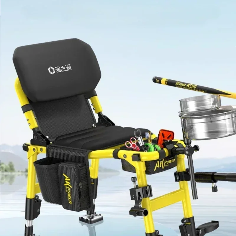 

Portable Fishing Chair, Multi-Functional Stool, Specialized Picnic Equipment, 3D Soft Cushion, Aluminum Folding Stool