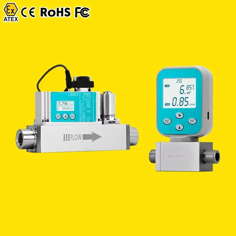 Air Flowmeter Compressed Air Flow Meter Flow Controller in Line Air Flow Meter