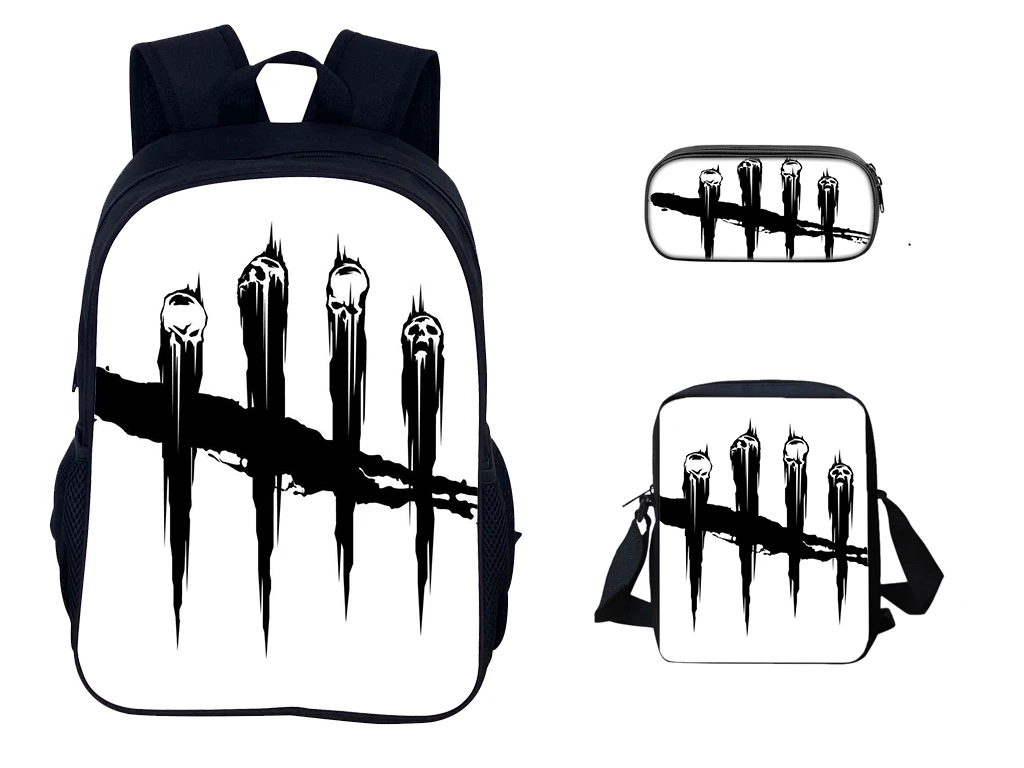 

Novelty D-ead by D-aylight Schoolbag+Single Shoulder Bag+Pencil Case 3 Pcs Set-Kids Student Back to School Backpack Set