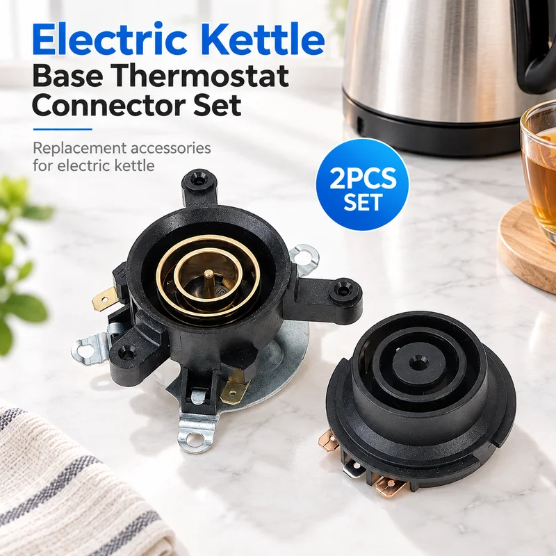 2Pcs Electric Kettle Accessories Base Thermostat Temperature Switch Connector Replacement Parts For Water Boiler Heating Plate