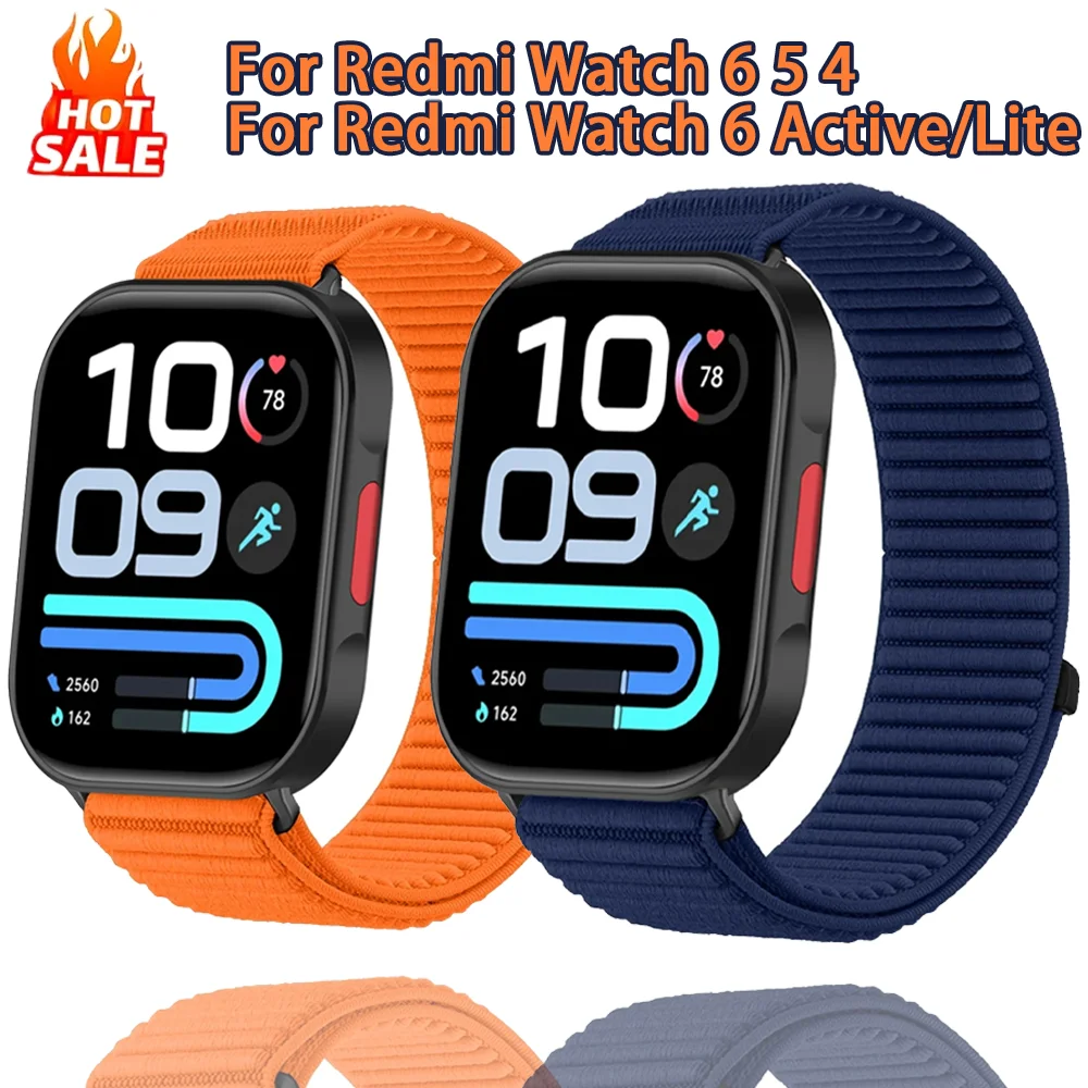 Sports Nylon Loop Strap for Xiaomi Mi Band 10 Pro/9 Pro/8 Pro Wave Comfortable Watchband Redmi Watch 6 5 4/6 Active-Lite Correa