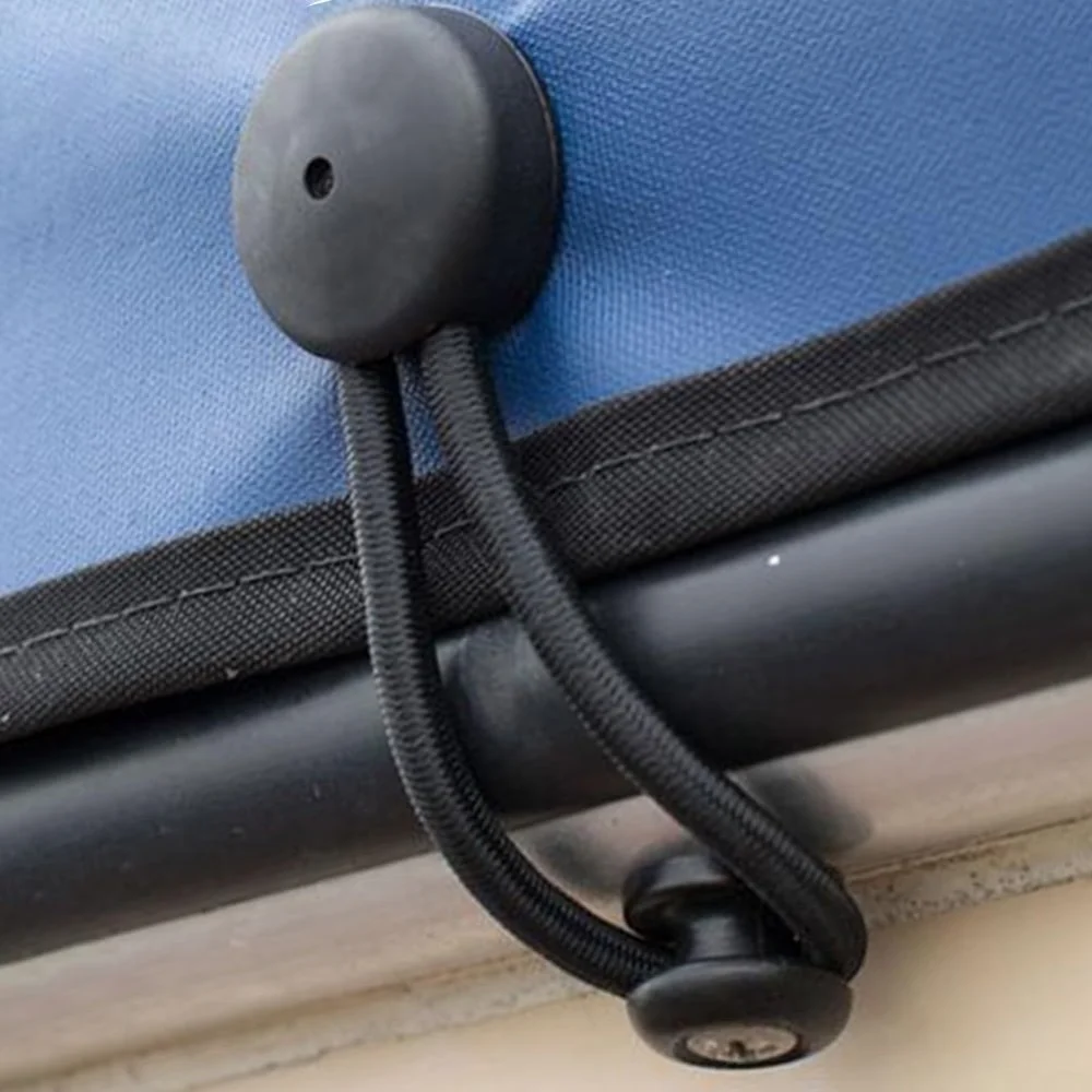 

Bungee Shock Cord Clip with Knobs,Pull Tie Down Tarp Canvas Knobs for Camping Tents Cargo Pool Awning Car CoverHoldingWire Hoses