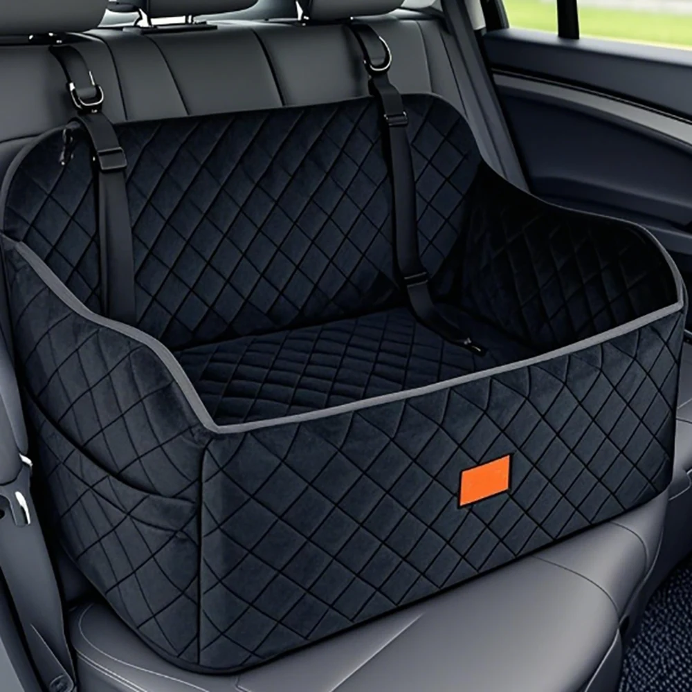 Lantsun JL1367 Dog Car Seat Pet Car Bed for Small Dogs with Secure Straps