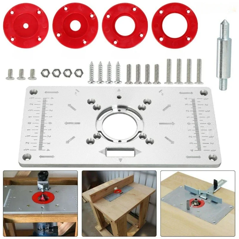 

Work Bench Coordinate Milling Router Table Aluminum Insert Plate Carpenter Trimming Machine Engraving Woodworking Accessories