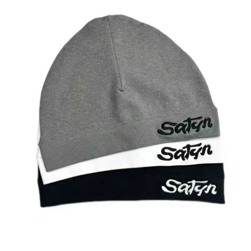 Letter Embroidered Knit Hat Hip-Hop Retro Nylon Sporty Casual High-Elastic Beanie Winter & Autumn Warm Windproof Hat Holiday Gif