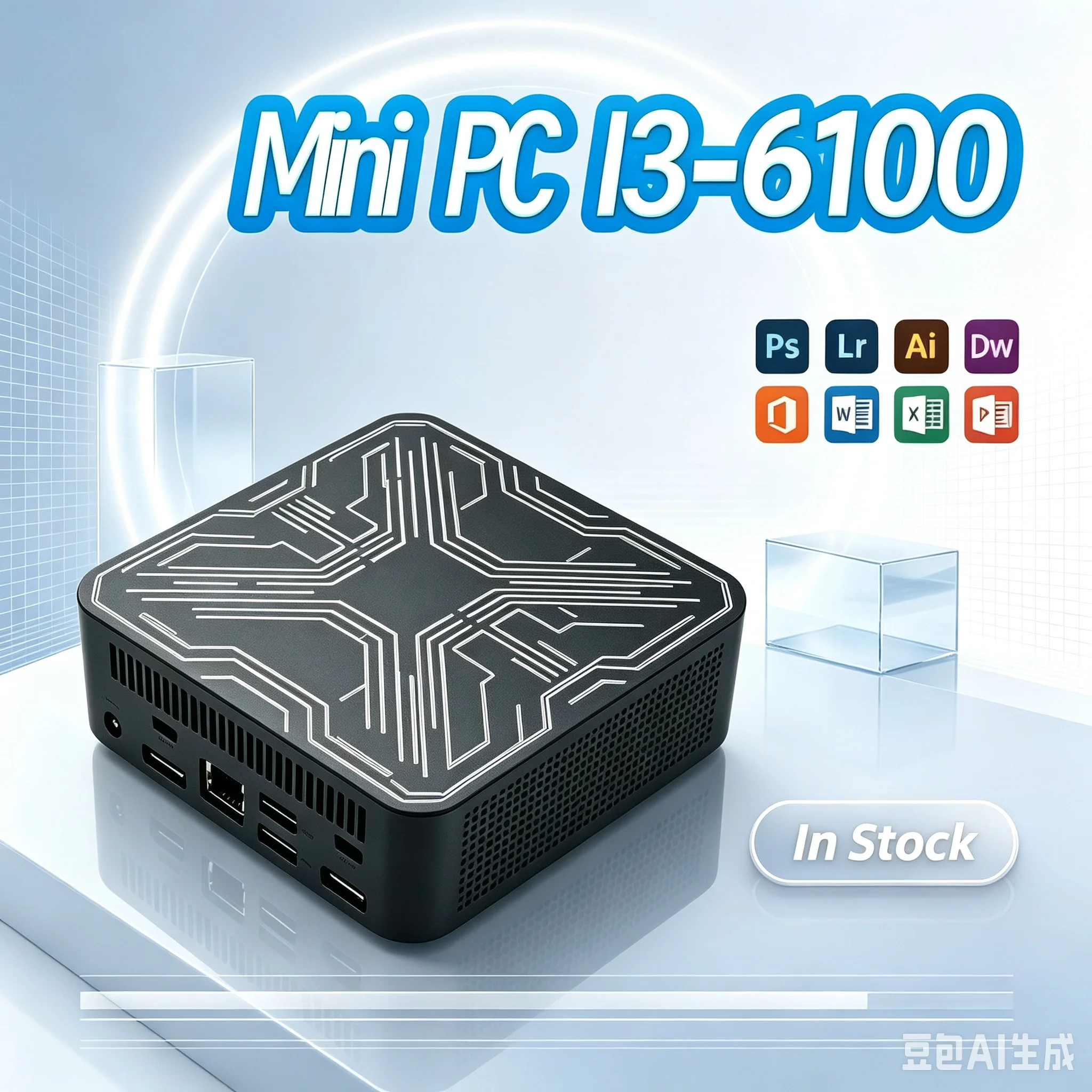 Gamer Mini PC Portable Intel Core i3-6100 16GB RAM 1TB/2TB SSD 1000M Ethernet Gaming Desktop PC Mini Computer
