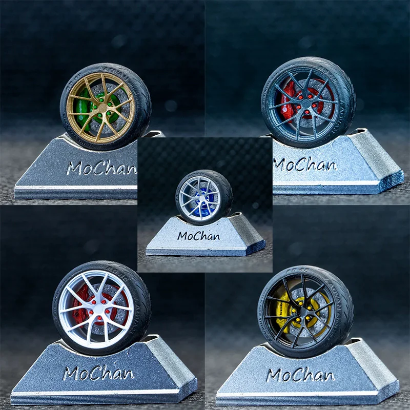 MC 1:64 Car Model Modification Parts Dynamic/static Wheel Hub with Multiple Diameter Sizes Including Calipers and Water Stickers