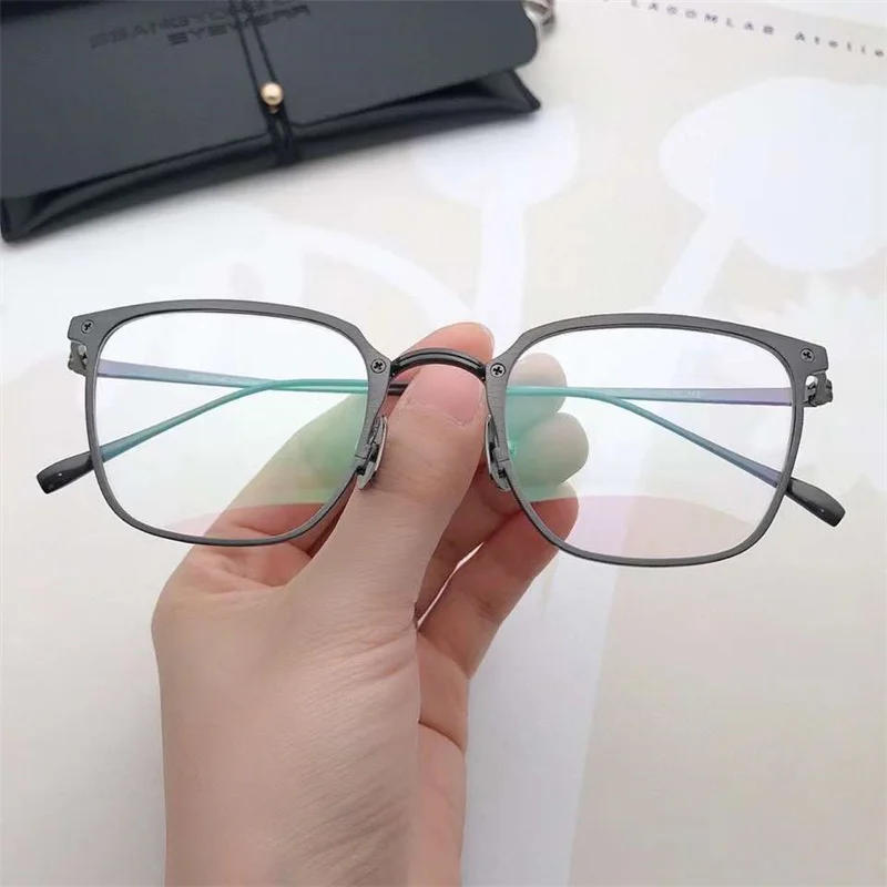 

Japanese Titanium Brand Hand-made Computer Women Eyeglasses Ultralight Gafas KJ-40 Myopia Prescription Glasses Frame Men Oculos