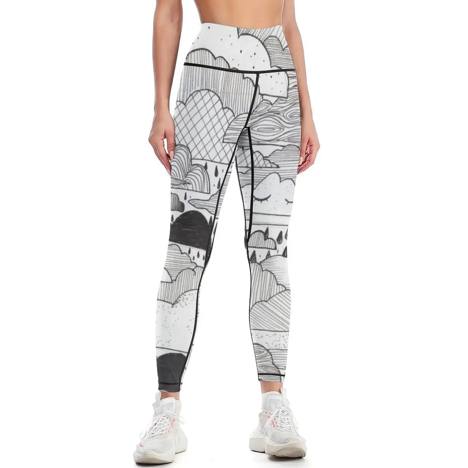

Clouds Leggings Fitness clothing push up legging gym top Sportswear woman gym Womens Leggings
