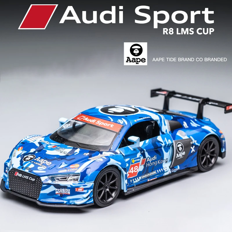 1: 32 Audi spor R8 CUP fincan alaşım Metal araçlar kalıp döküm