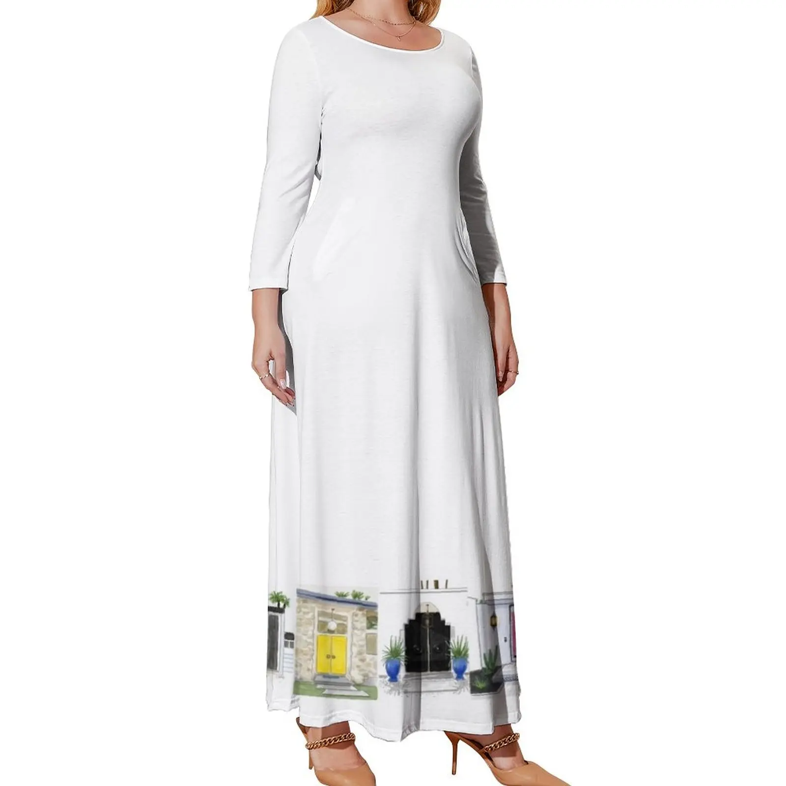 

Palm Springs Doors on Parade Long Sleeved Dress Women's summer dresses ceremony dresses Long veiled dresses