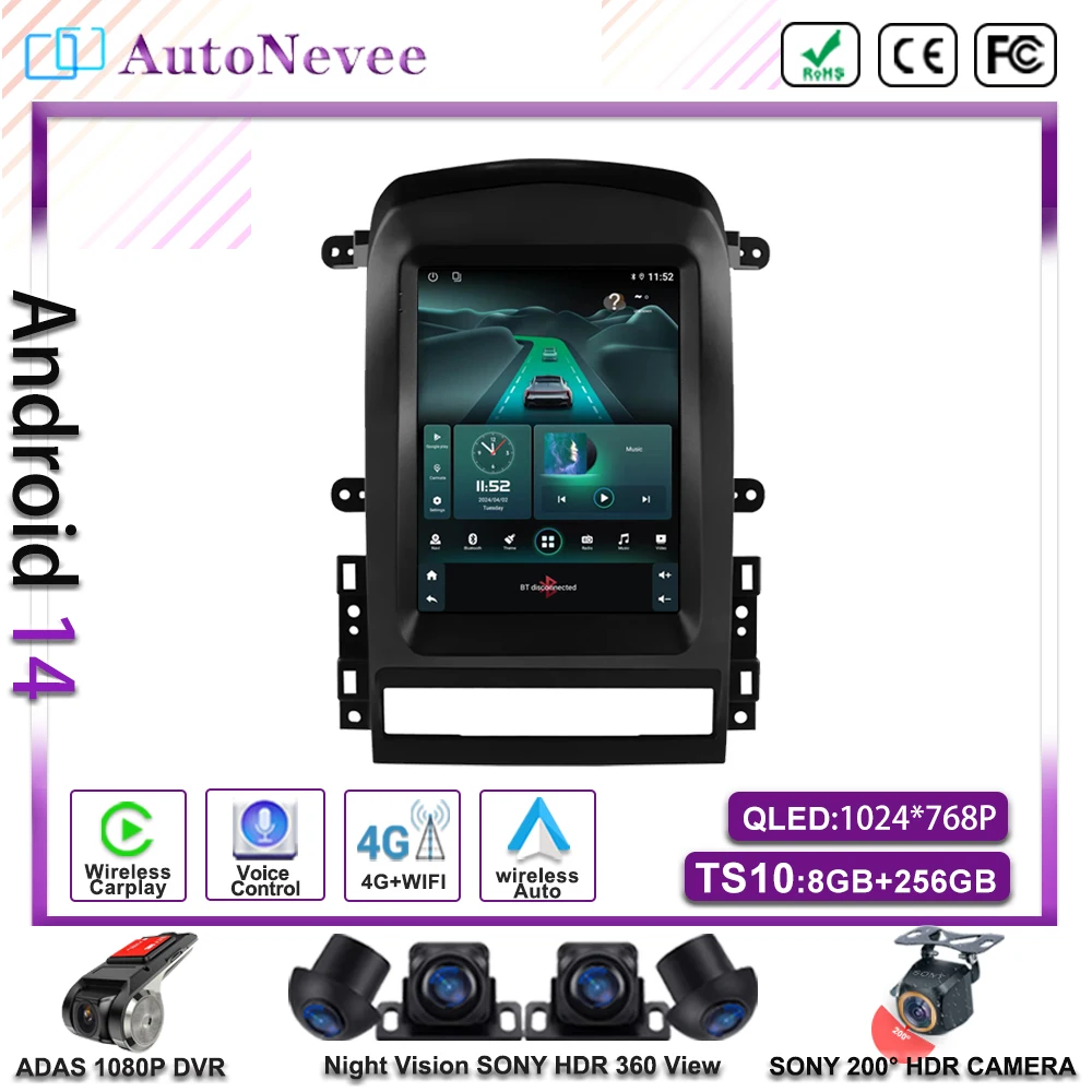 

Android 14 Car 9.7 inch For Chevrolet Captiva Sport 2006 - 2012 Auto Radio GPS Navigation Stereo Head Unit Touch Screen Dash Cam