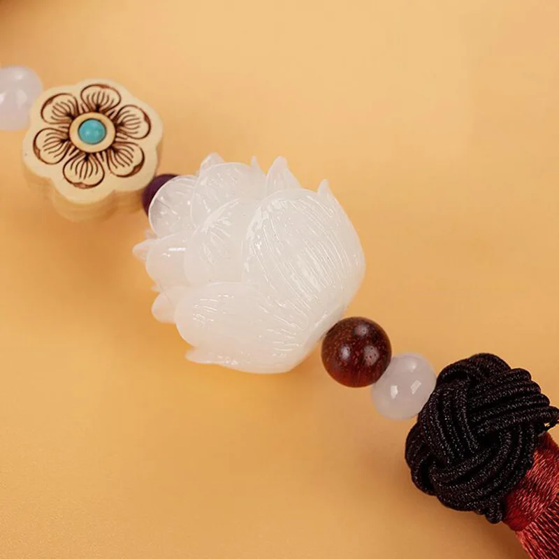 Multicolor Chinese Style Lucky Wood Carved Bodhi Buddha Statue Pendant Elk Car Hanging Accessories Xmas Gift Decor Dropshipping