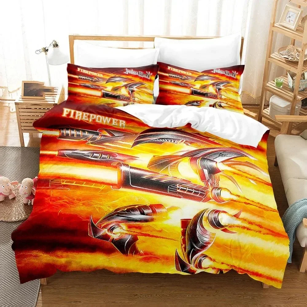 

3D Printed Judas Priest 3D NEW Duvet Cover Pillowcase Bedding Set Adult Boy Girl Bedroom Decoration Children Single Double Large