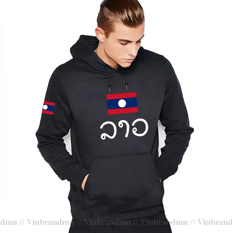 

Laos hoodie men sweatshirt sweat new hip hop streetwear tracksuit nation footballer sporting country flag new Tops Laotian Lao