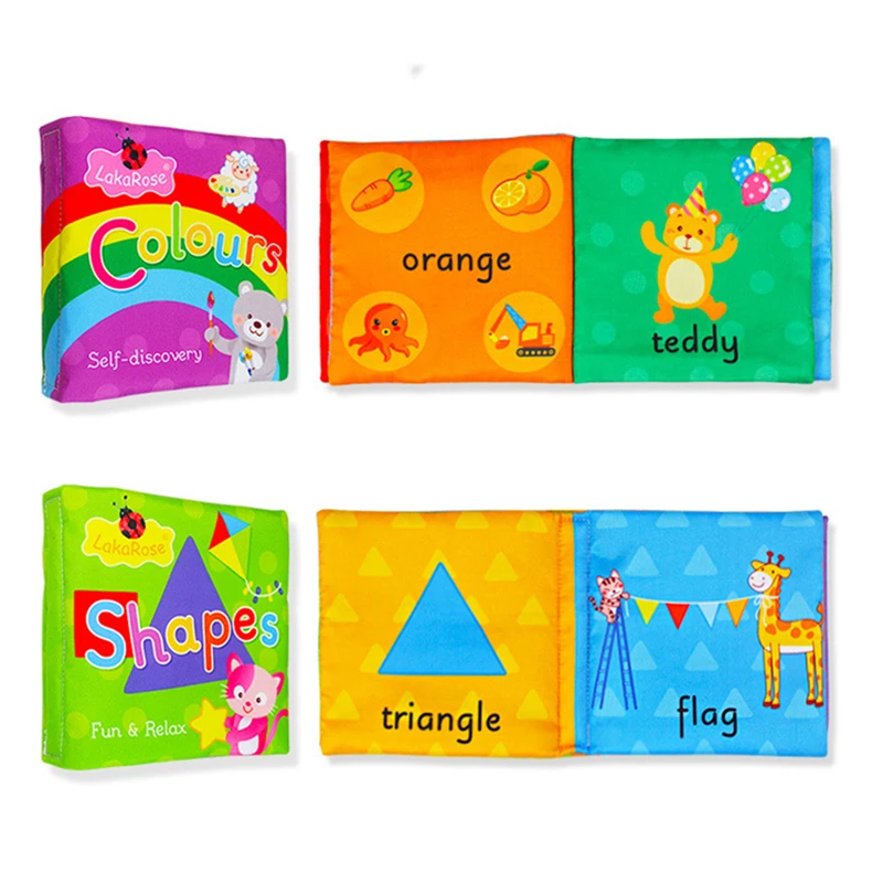 Baby Cloth Book Newborn Infant English Books Early Education Quiet Book 0 -12 Month Enlightenment Educational Toys Learning