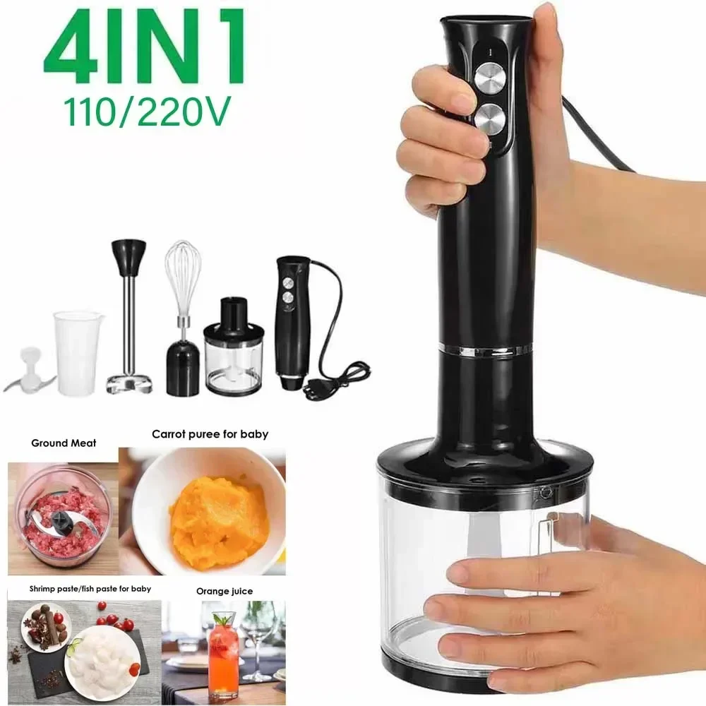 4 in 1 Household Multi-function Blender 110V/220V Electric Handheld Immersion Blender Baby Food Maker Kitchen Appliances