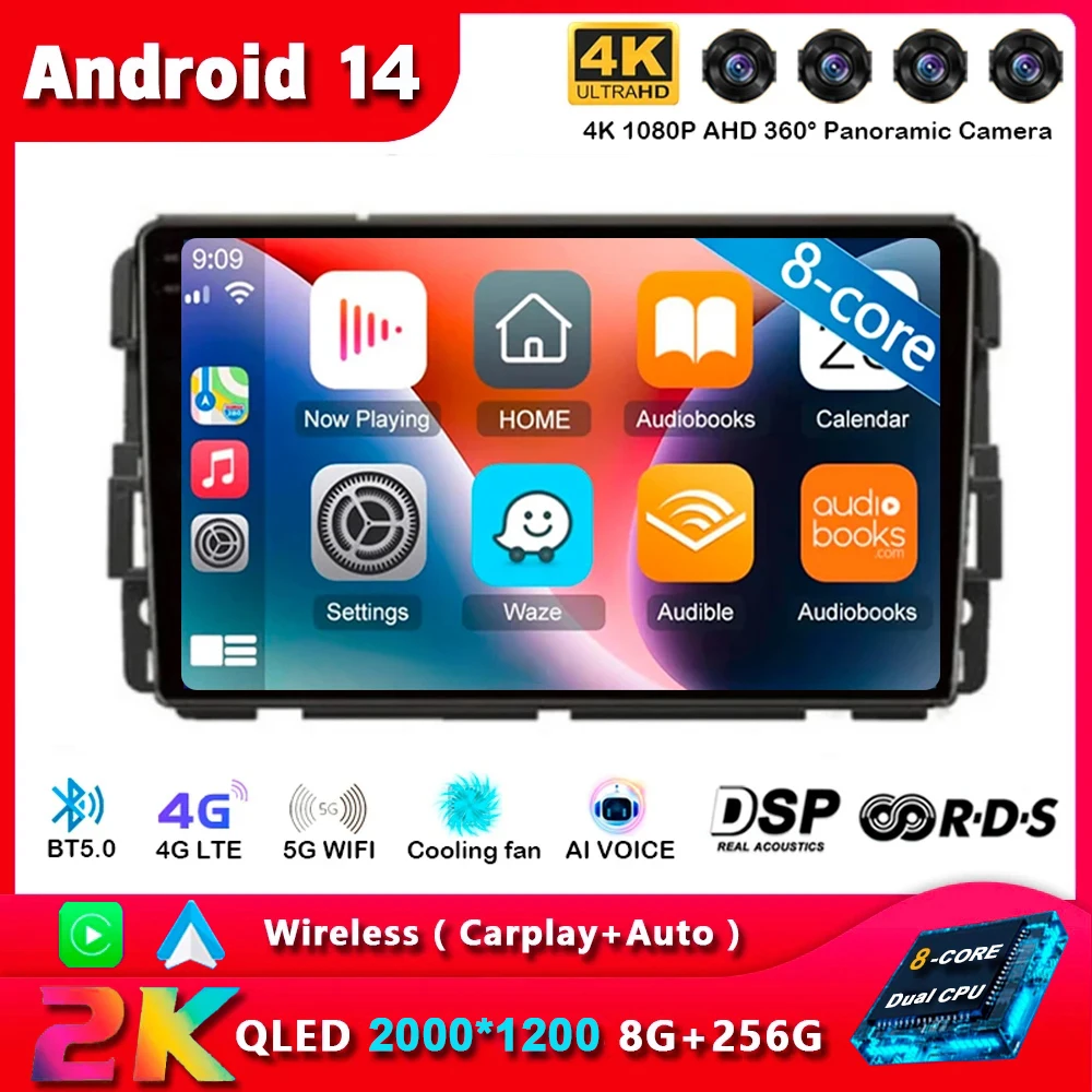 

Android 14 Car Radio For Chevrolet Silverado Impala GMC Yukon Acadia Sierra Navigation GPS Multimedia Video Player DSP Stereo BT