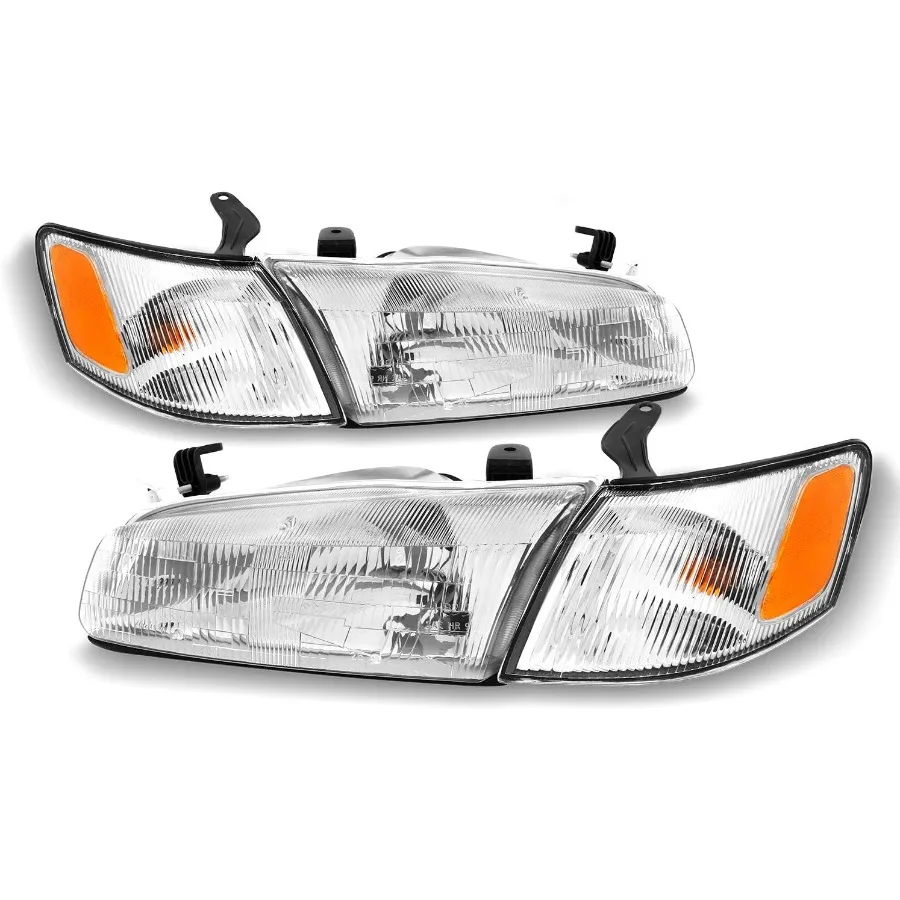 

For 1997 1998 1999 Camry Headlamps Headlights Housing with Corner Lights Direct Replacement Pair for Reliable Performance and