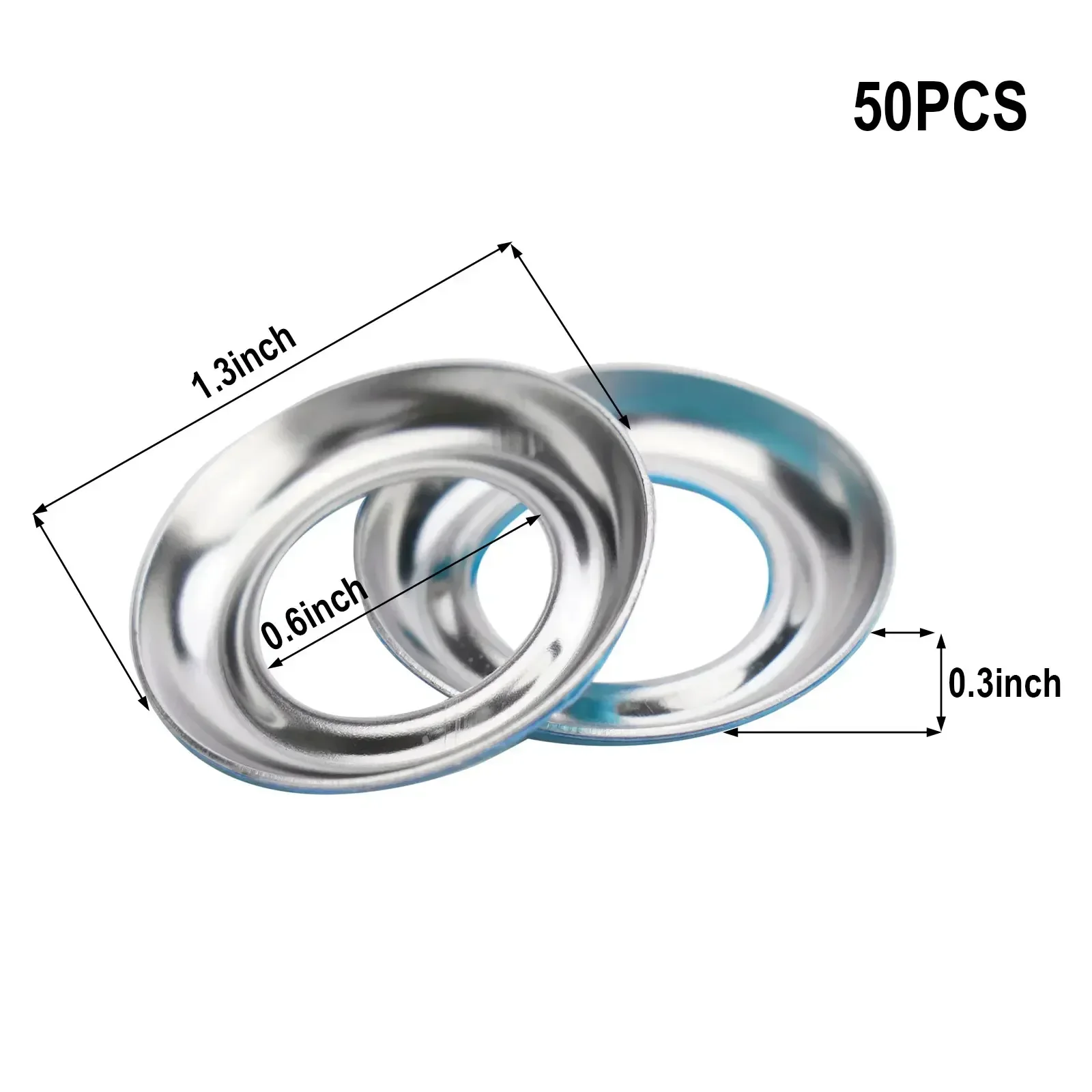 50x Stainless Steel Trim Ring Bezel Covers For 34 LED Marker Light  Easy Installation  Rust Resistant And Weatherproof