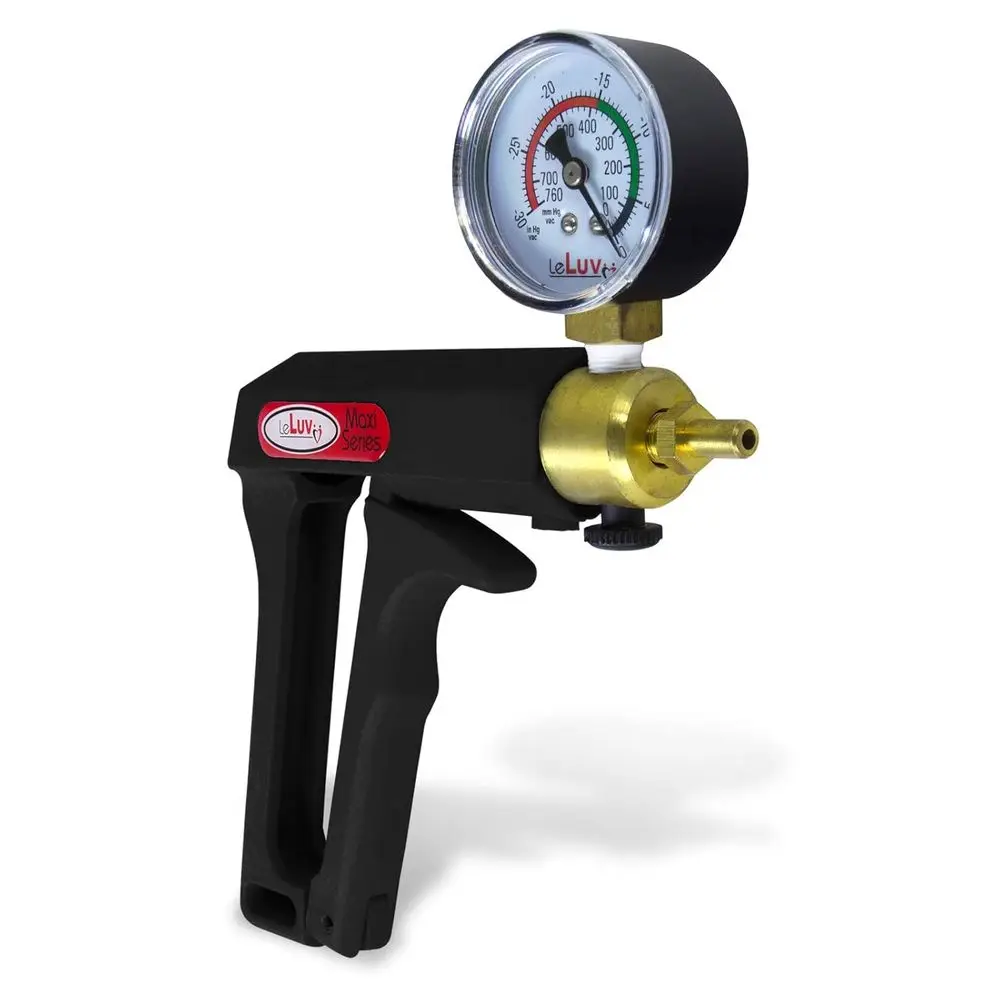 

Vacuum Pump Maxi Ergonomic Nylon Handle with Release and Installed Gauge - Black