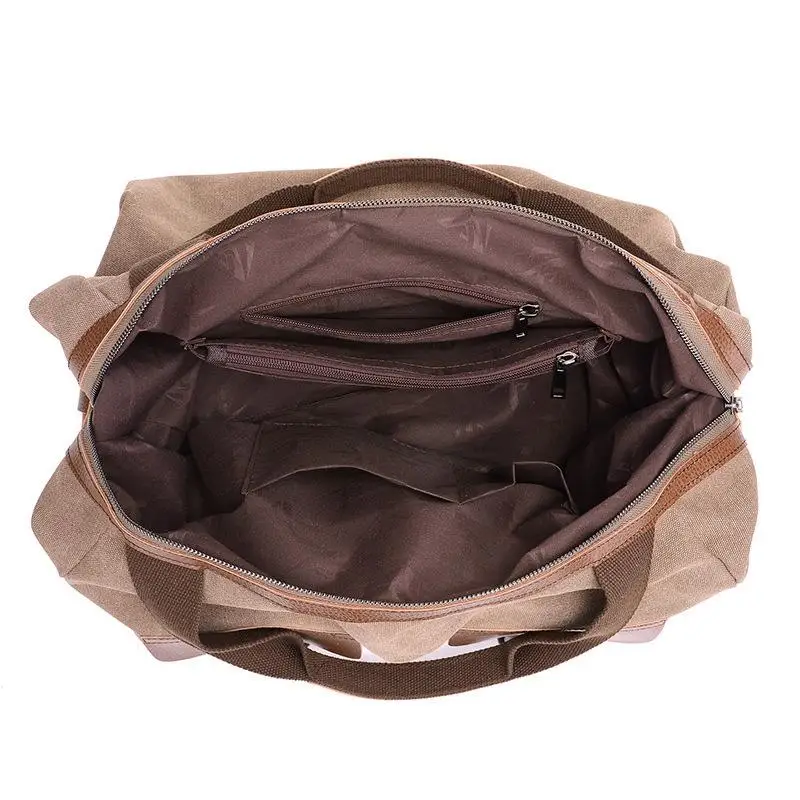 Bolsas de viaje de cuero de lona para hombre, bolso de mano grande para equipaje de mano, bolso de mano T728, bolso grande para fin de semana durante la noche