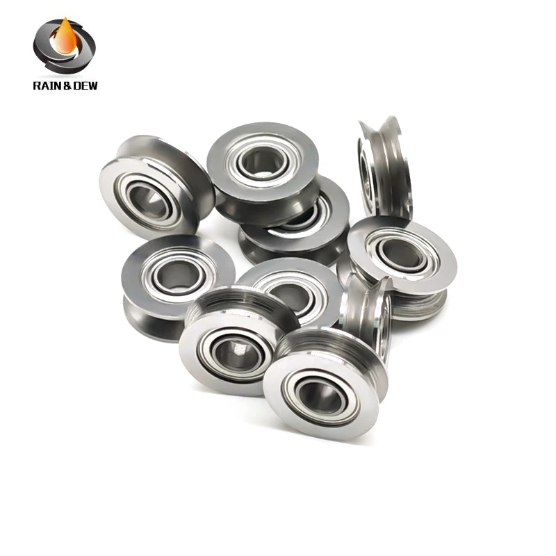 4PCS SV4-12ZZ 4X12X4 mm Stainless Steel Roller Bearing Guide Rail Pulley V-shaped Bearing SV4-12 SV4-12Z
