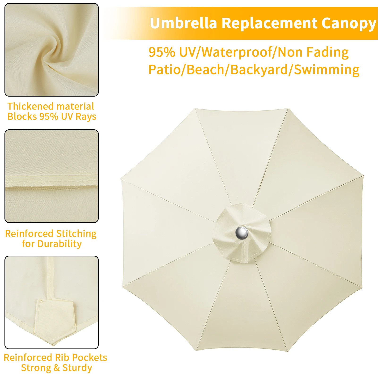 dixieline patio umbrella Replacement Canopy for Berkley Jensen 11' Umbrella
