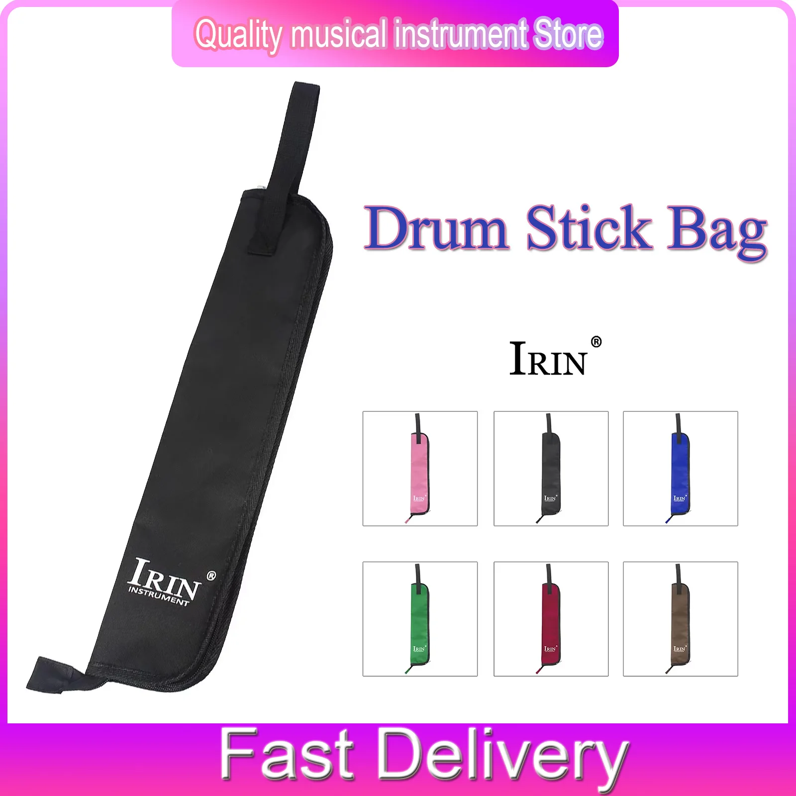 Drum Stick Bag Oxford Cloth Drumstick Thicken Case Waterproof Handbags Large Capacity Carrying Percussion Instrument Parts