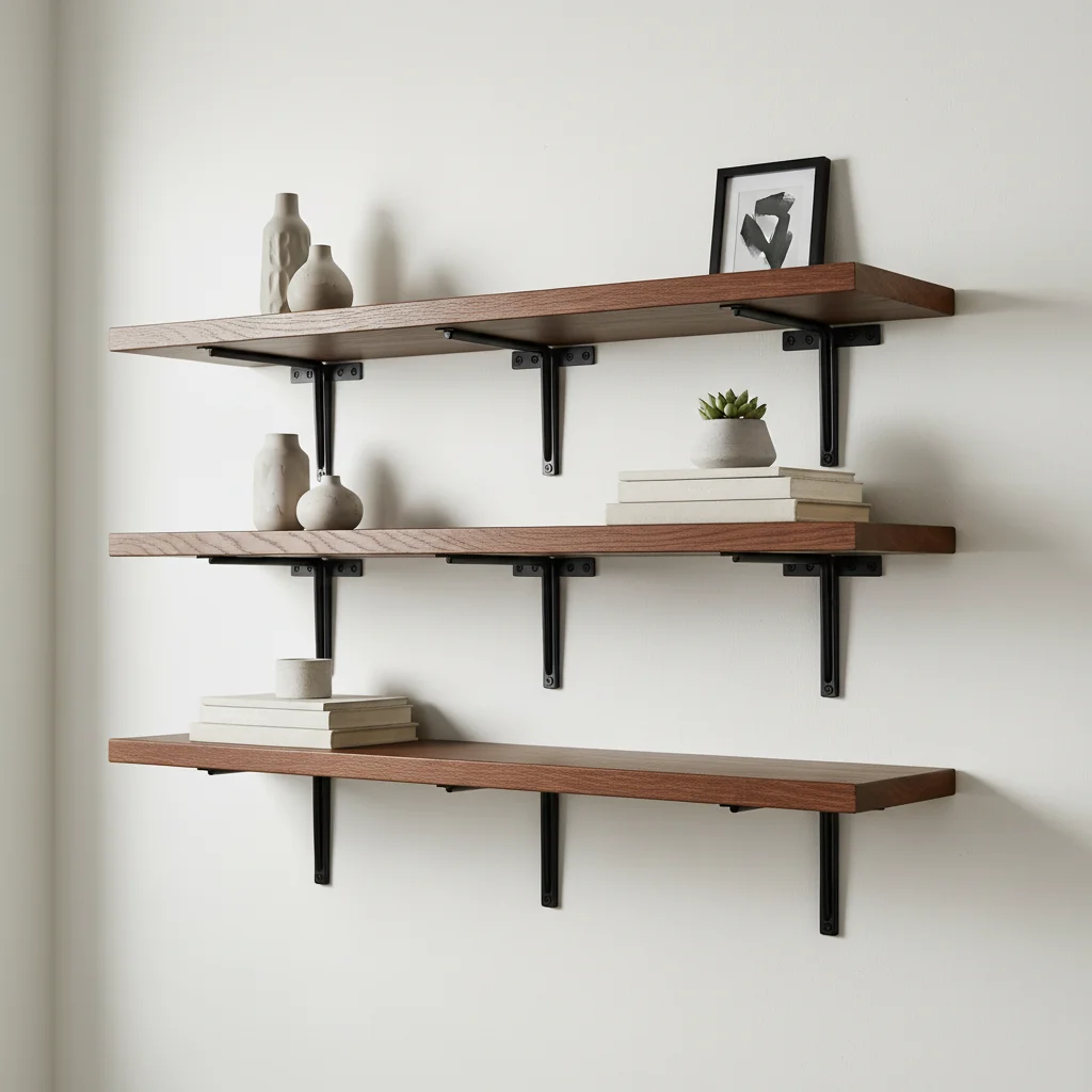 

6-дюймовый (15 см) Т-образный скрытый кронштейн для полки, настенный держатель, металлическая мебельная фурнитура для книжных полок и витрин