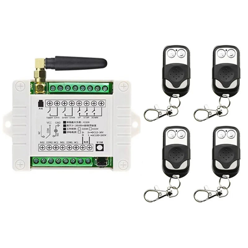 Inteligentny wielokrotny DC 12V 24V 36V 433MHz 2-kanałowy bezprzewodowy przekaźnik 10A RF zdalnie sterowany przełącznik odbiornik nadajnik do garażu