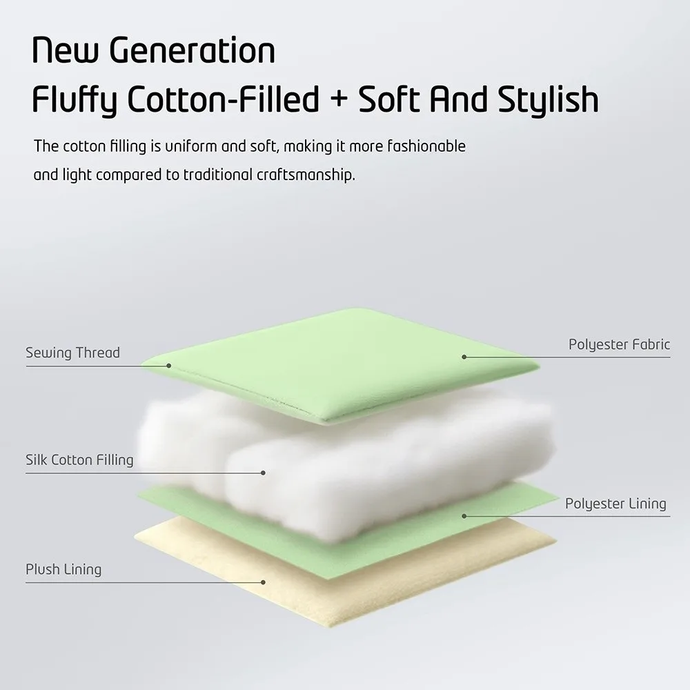 Polyester Puffy Laptop Sleeve 13.6/15.3inch Cotton Filled Laptop Sleeve Bag Zipper Closure Front Pocket for Lenovo Dell Laptop