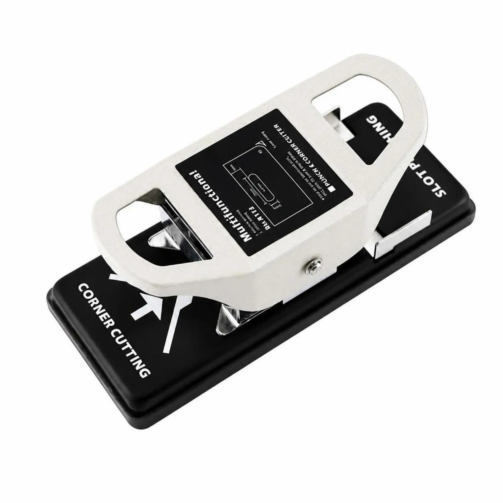 Bench Corner Rounder and Slot Piercer | Heavy-Duty Metal Components, Manual Punch with Dual Cutting Openings, for Office