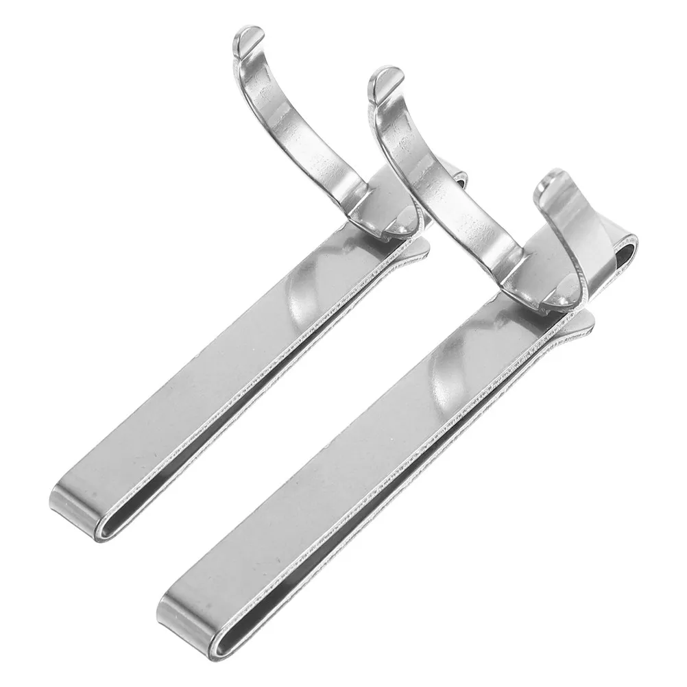 Heavy Duty Stainless Steel Flashlight Belt Clip Mount Holder – 2pcs Secure Clamp for Daily Carry