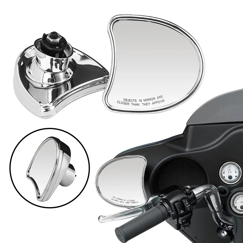 Для Harley Electra Glide Ultra Limited Tri Glide 14-поздний обтекатель для бокового мотоцикла с крыльями летучая мышь хромированное заднее зеркало заднего вида