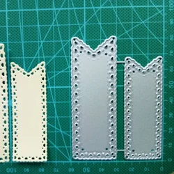 Heart Lace Banner Stitched Metal Cutting Dies DIY Scrapbooking Stamps Craft Cards Embossing Making