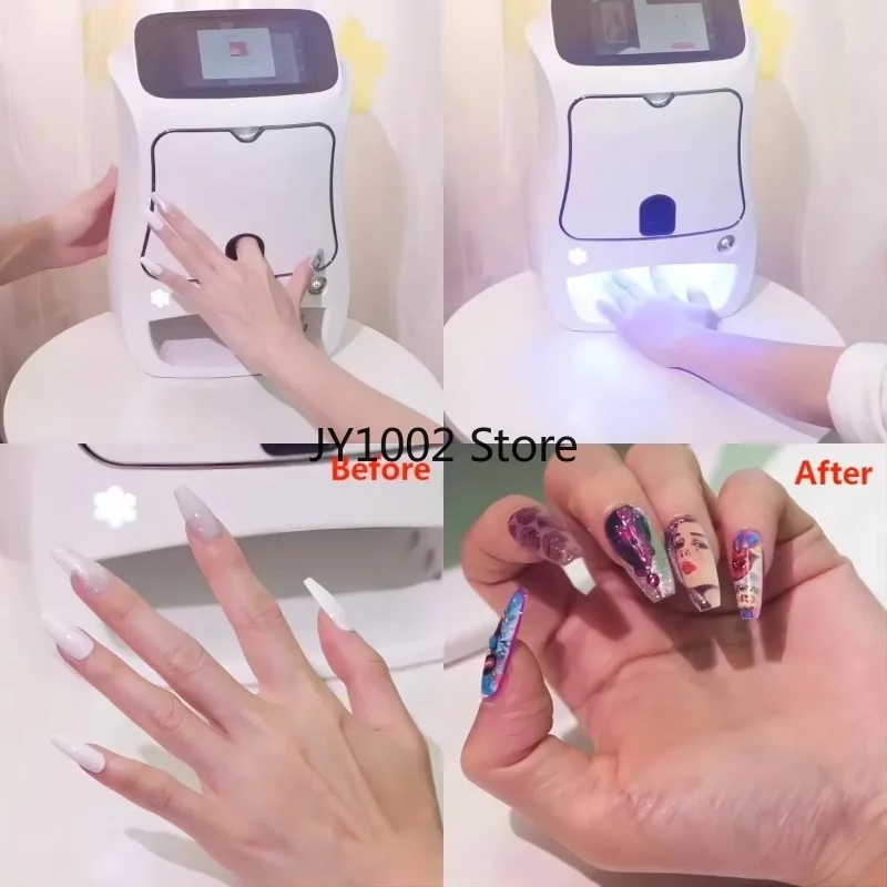 

AI Automatic Touch Screen 3D Nail Art Printer Professional Manicurist DIY Digital Nail Polish Machine for Salon Home Use