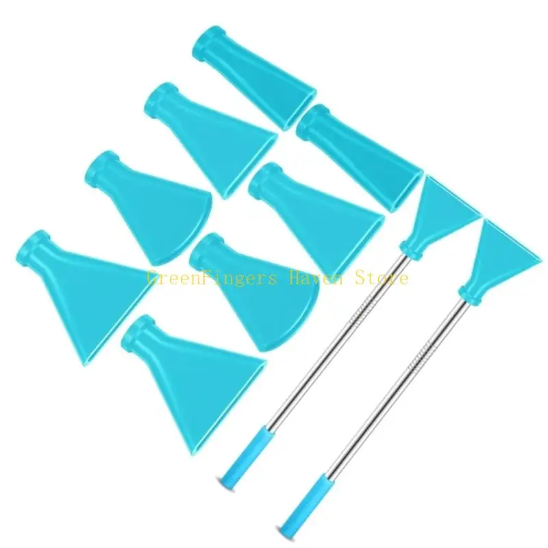 F68D Professional Fluid Art Set With 4 Sized Blowing Nozzles And Sturdy Straws