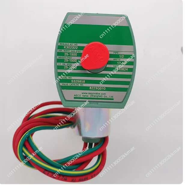 8223G010 220V AC Solenoid Valve 2 Way Air Water Oil Pressure Fluid Control Accessory